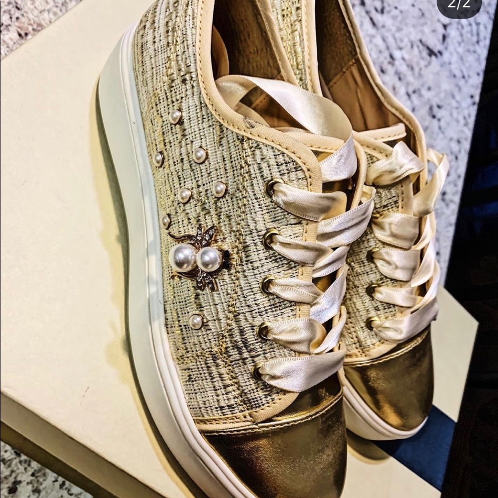 Beige sneakers